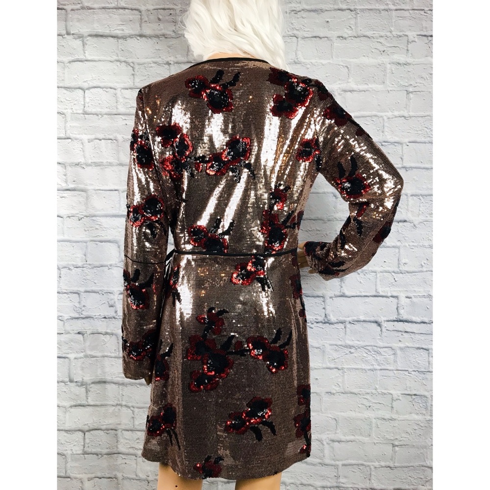 Zara Sequin Wrap Dress